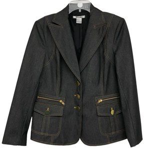 Women's Dark Blue Stylish Denim Blazer